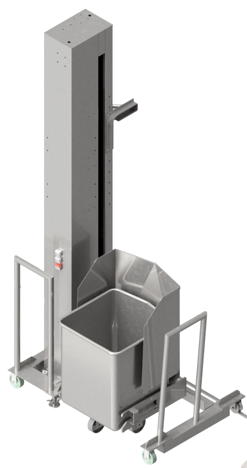 Elevador Volteador de Ingredientes — vista frontal